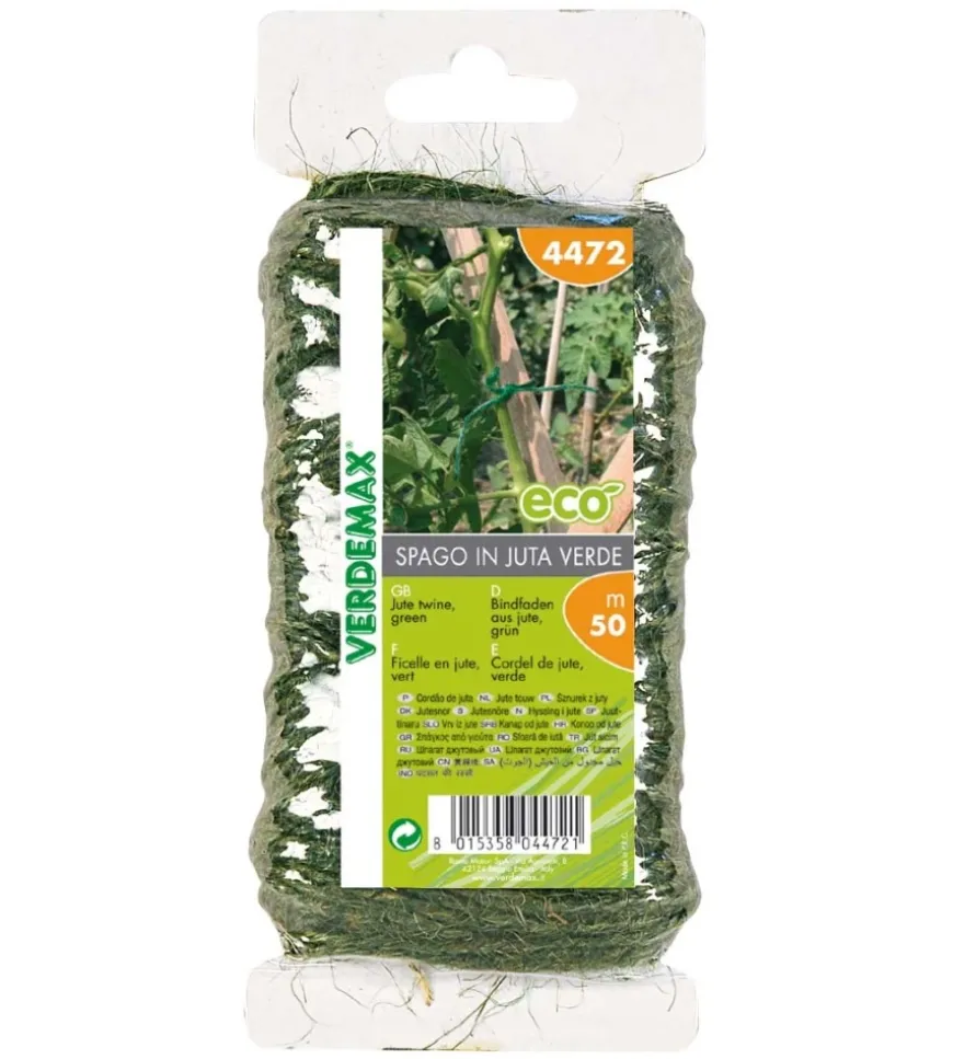 Spago in juta blister m50 verde