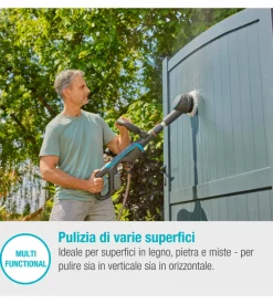 Spazzola multifunzione a batteria gardena 