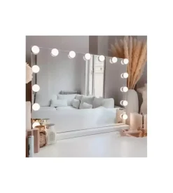 Specchio con luci led bellahome "hollywood", 58x12x48 cm