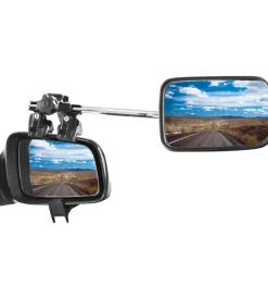 Specchio retrovisore brunner "eclipse" con asta di estensione laterale in metallo 19x12 cm