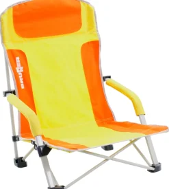 Spiaggina pieghevole brunner "bula" in acciaio e poliestere giallo e arancione 57x50x73,5 cm