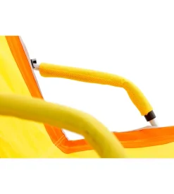 Spiaggina pieghevole brunner "bula" in acciaio e poliestere giallo e arancione 57x50x73,5 cm