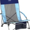 Spiaggina pieghevole brunner "cuba airback" in acciaio e poliestere blu e azzurro 57x43x64 cm