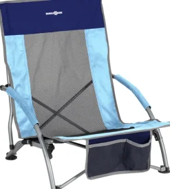 Spiaggina pieghevole brunner "cuba airback" in acciaio e poliestere blu e azzurro 57x43x64 cm