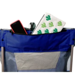 Spiaggina pieghevole brunner "cuba airback" in acciaio e poliestere blu e azzurro 57x43x64 cm