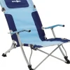 Spiaggina pieghevole brunner "bula xl" in acciaio e poliestere azzurro e blu 61x74x87/31 cm