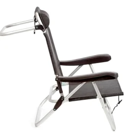 Spiaggina pieghevole e reclinabile brunner "siren" in alluminio e syntex plus 64x63x82 cm