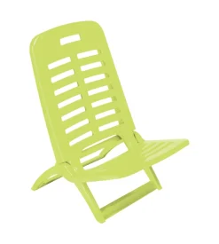 Spiaggina pieghevole "playa" in polipropilene verde lime 40x51,5x62 cm