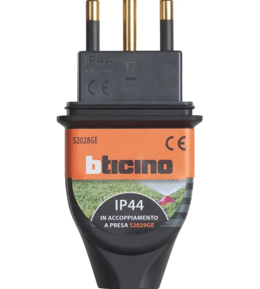 Spina 16a in caucciu' bimateria - bticino.