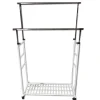Stender appendiabiti doppio estensibile bellahome con ruote in metallo bianco 45x90x104/170 cm