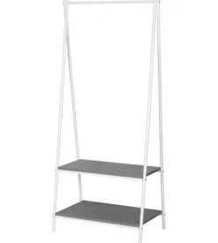 Stender appendiabiti in metallo bianco e cemento, 60x40x150 cm