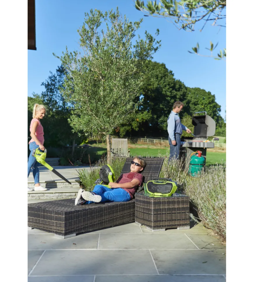 Stereo a batteria ryobi "r18rh-0" con bluetooth, solo corpo macchina