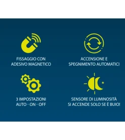 Sticky light luce 10 led con sensore di movimento