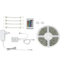 Striscia bobina a led multicolor con telecomando, 24 w