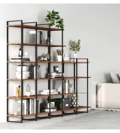 Struttura per scaffale lader in acciaio nero, 179 cm