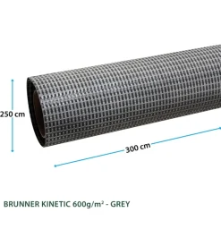 Stuoia da campeggio brunner "kinetic 600" grigio 250x700 cm