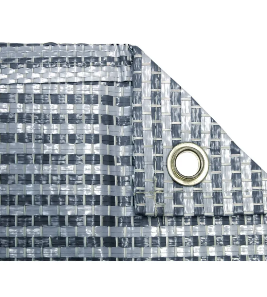 Stuoia da campeggio brunner "kinetic 600" blu e grigio 300x600 cm