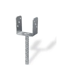 Supporto a "u" per pali 81 x 65 x 105 x 200 mm.