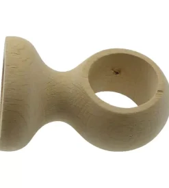 Supporto per soffitto per bastone ø28mm con viti e tasselli - colore naturale.