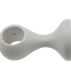Supporto per soffitto per bastone ø23mm con viti e tasselli - colore bianco.