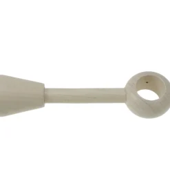 Supporto regolabile per bastone ø28mm con viti e tasselli sbiancato.