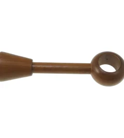 Supporto regolabile per bastone ø28mm con viti e tasselli - colore teak.