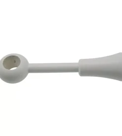 Supporto regolabile per bastone ø23mm con viti e tasselli - colore bianco.