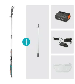 Svettatio telescopico a batteria gardena "highcut 360" taglio 28 mm 18v 2ah