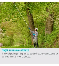 Svettatio telescopico a batteria gardena 