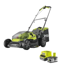 Tagliaerba a batteria ryobi "ry18lm37a-140" taglio 37cm 18v, batteria 4ah inclusa