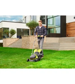 Tagliaerba a batteria ryobi "ry18lm37a-140" taglio 37cm 18v, batteria 4ah inclusa