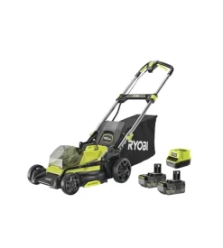 Tagliaerba a batteria ryobi "ry18lmx40c-240" taglio 40 cm 18v, due batterie 4.0ah incluse