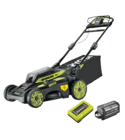 Tagliaerba a batteria trazionato ryobi "ry36lmx51a-160" taglio 51 cm 36v, batteria 6.0 ah inclusa