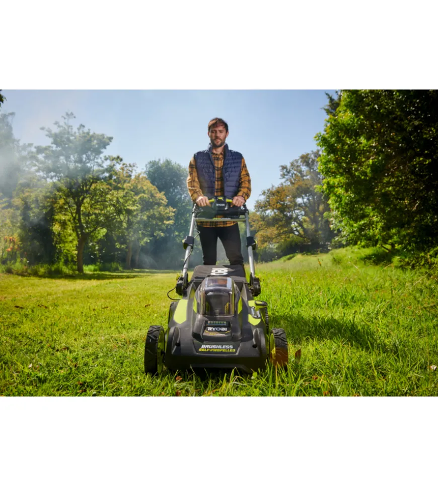 Tagliaerba a batteria trazionato ryobi "ry36lmx51a-160" taglio 51 cm 36v, batteria 6.0 ah inclusa