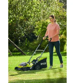 Tagliaerba ibrido batteria ed elettrico ryobi "ry18lmh37a-250" taglio 37cm 18v, due batterie 5ah incluse