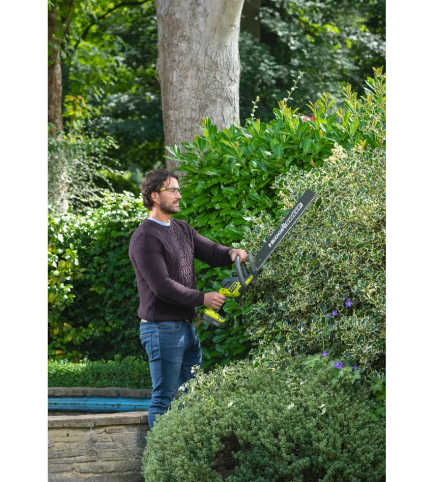 Tagliasiepi a batteria ryobi "ry18ht50a-0" lama 50 cm 18v, solo corpo macchina