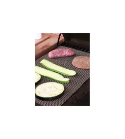 Tappetino antiaderente per griglia barbecue.