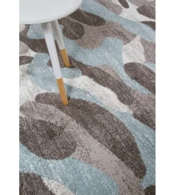 Tappeto "camouflage" azzurro, 170x120 cm