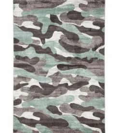 Tappeto "camouflage" grigio, 230x160 cm