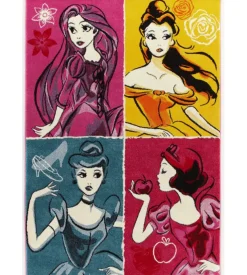 Tappeto "disney princess" multicolor, 133x190 cm