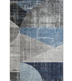 Tappeto "double" blu celeste, 160x230 cm