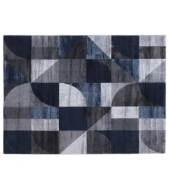 Tappeto "double" grigio celeste, 110x170 cm