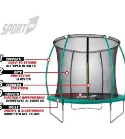 Tappeto elastico per bambini con rete modello 