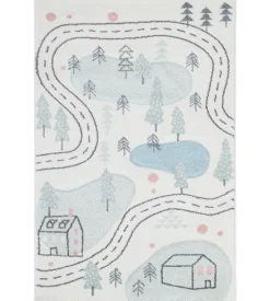 Tappeto "fantasia" nordica foresta, 100x150 cm