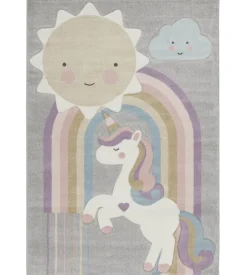 Tappeto "fantasia" unicorno, 100x150 cm