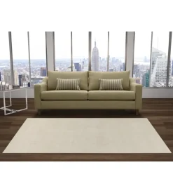 Tappeto "milano" tinta unita crema, 133x190 cm