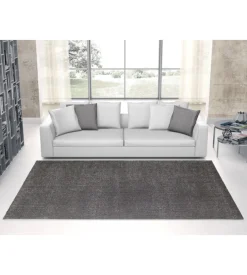 Tappeto "milano" tinta unita grigio, 110x170 cm