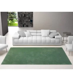 Tappeto "milano" tinta unita verde, 200x300 cm