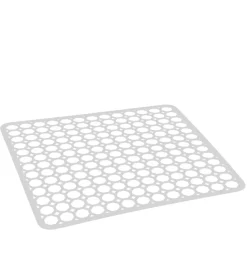 Tappeto scolapiatti di colore bianco.