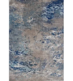 Tappeto "soho" ecru blu, 290x200 cm